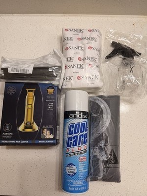 Sanek Neck Strips, Andis Cool Care Plus Spray, Hair Clipper, Apron Kit