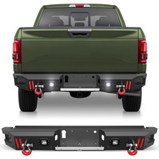 For 2015-2025 Ford F-150 Rear Bumper With Led Lights D-rings Pickup Truck For 2015-2025 Ford F-150 Rear Bumper With Led Lights D-rings Pickup Truck