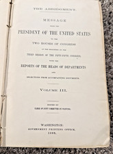 Message from President to Congress; 1898-99; Abridgement; Vol 3; Span/Amer War