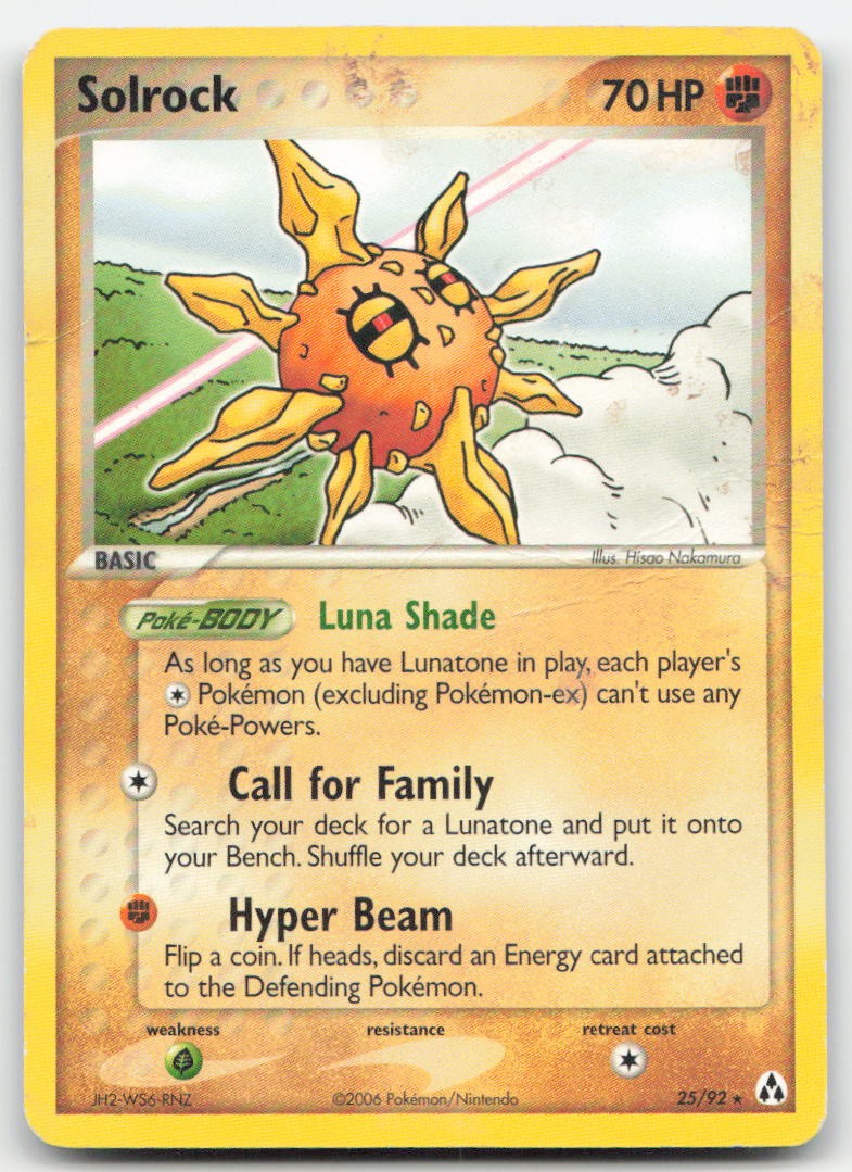 Solrock 25/92 EX Legend Maker Rare Pokemon DM