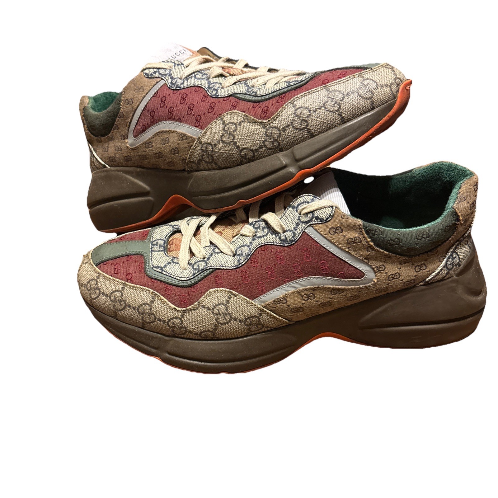 Gucci Rhyton GG Multicolor Canvas Sneakers Men Size 10 US 9 UK