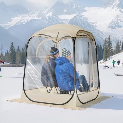 Uimoso Sports Tent Pop-Up Instant 50''x50'' Clear Bubble Shelter Weather Proof Pod
