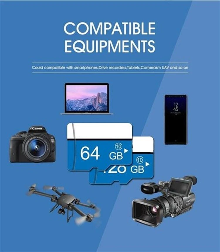 Carte Micro-SD Micr Sd SDXC/SDHC Classe 10 Adaptateur+Lecteur Memoire OFFERT - Photo 2/4