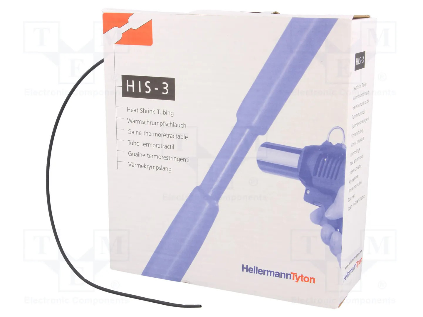 Hellermanntyton Nero Guaina Termorestringente, Tubi Termorestringenti Senza Adesivo S (1X) - Immagine 2