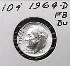 1964-D 10c SILVER Roosevelt Dime Gem BU FB  (R008)