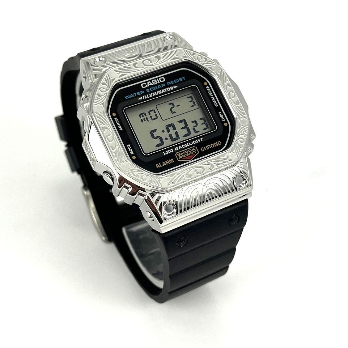 CASIO G-SHOCK DW-5600E メタルカスタム MOD シルバー G-SHOCK - カシオ G-SHOCK/Gショック DW-5600○シルバーメタル