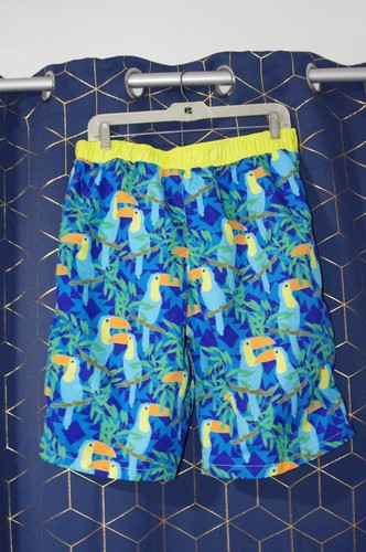 NWT Swim Trunks Boyx XL 18-20 Toucan Multicolor AOP Sol Swim - Picture 2 of 3
