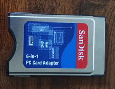 Sandisk 6 in 1 PCMCIA PC Card Adapter SD SDHC XD M/H, SM, MMC, MS (SDAD-67)