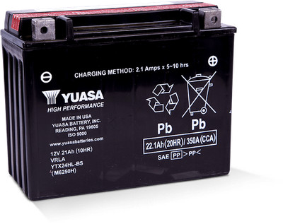 Yuasa YTX24HL-BS AGM Powersports Battery   Fits Harley & For Arctic Cat