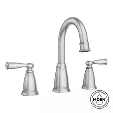 Moen Banbury 8'' Widespread Double Handle High-Arc Bathroom Faucet - Chrome...