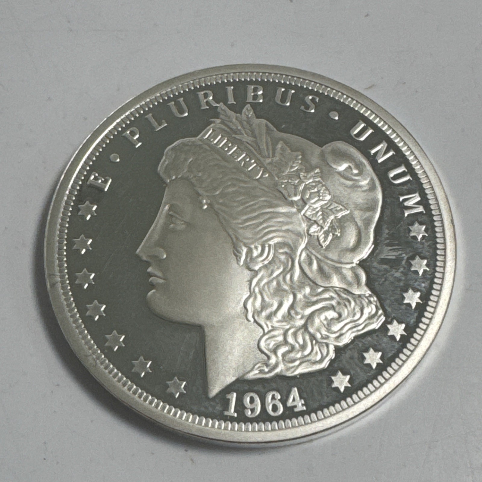 1964 Morgan One Dollar “Copy” Coin Cook Islands 2018 Reverse Fantasy Piece NM