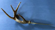 Impressive Black Forest Antique Black Forest Antler Letter Opener