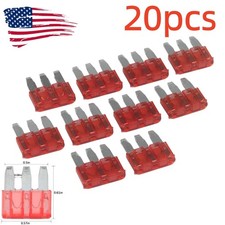 20Pcs 10A Micro3 3-Pin Prong Blade Fuse 10A 32V Automotive Car Truck Boat Marine