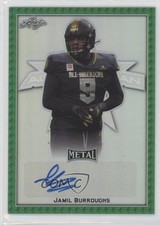 2020 Leaf Metal US Army All-American Bowl Green 5/5 Jamil Burroughs Auto 0b2