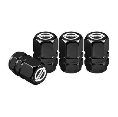 Bouchons Valve Nissan Métal Noir x4 | Qashqai Juke GTR 350Z Leaf Navara Neuf - Photo 1/2