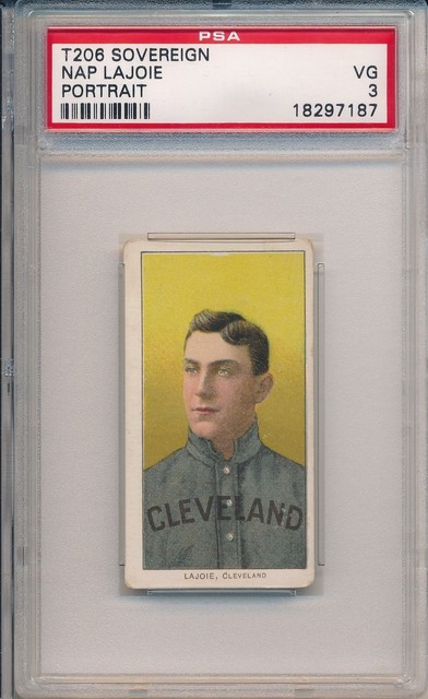 1910 T206 SOVEREIGN - NAP LAJOIE PORTRAIT - PSA 3 VG (SVSC)