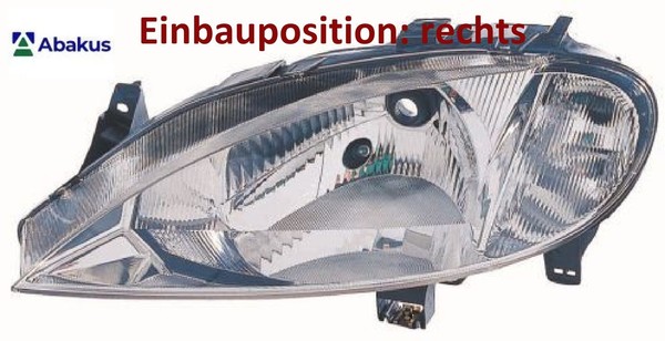 Abakus 551-1134R-LD-EM Hauptscheinwerfer Rechts Scheinwerfer FüR Renault-image