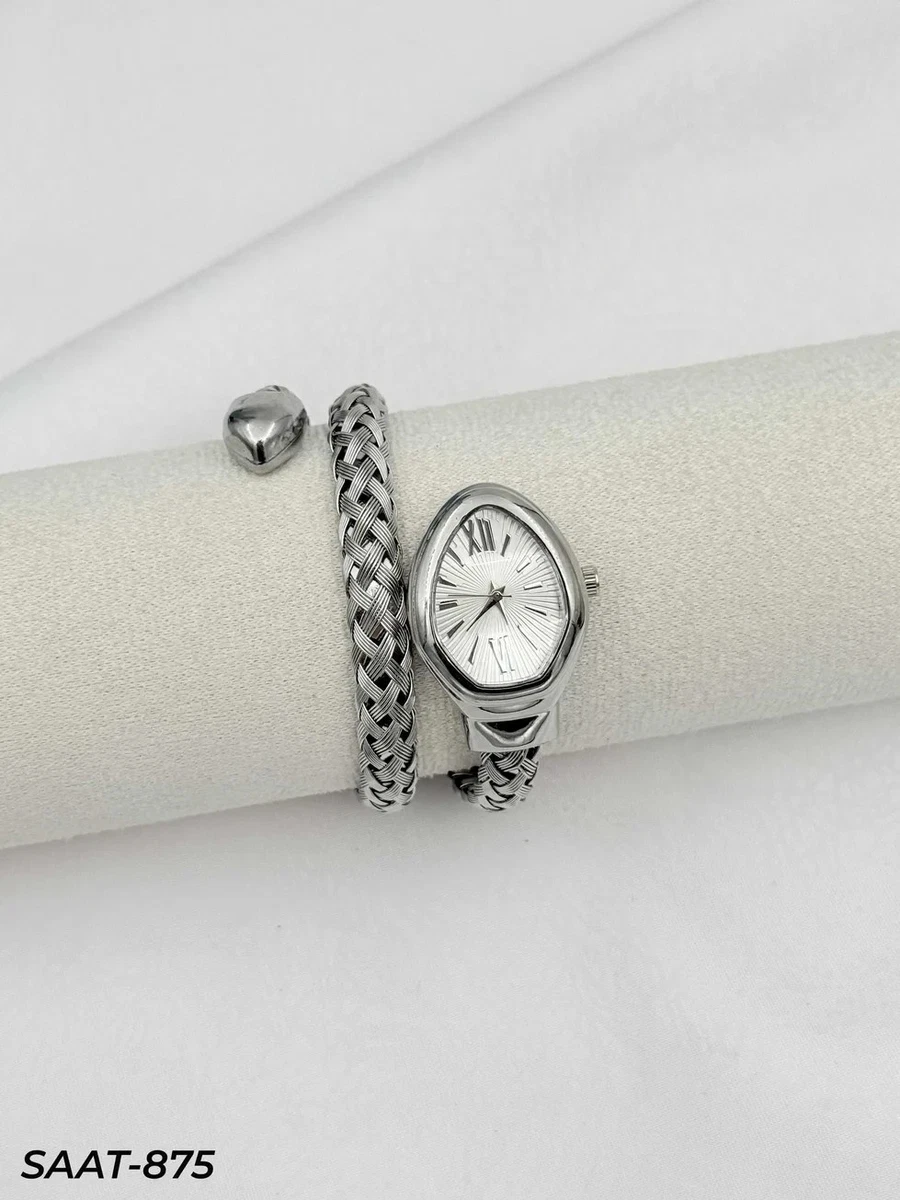Unbranded Stainless Steel Women Silver Case Wristwatches for  display picture 2