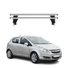 Menabo Dachträger Grundtäger für Opel Corsa D 2006-2010 Pre-FL 50kg Alu Grau 2x