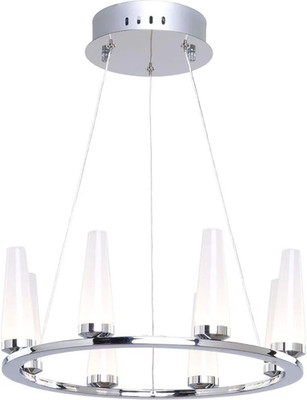 Artcraft AC7510 LED Eight Light Chandelier Chrome Dimmable 16.5 inches