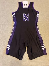 Under Armour Northwestern Wildcats Wrestling HeatGear Singlet Men's Large  NWT