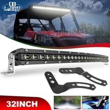 32" LED curved LED Light Bar Brackets Front Fit For Polaris RZR XP1000 2013-2021