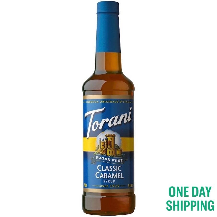Torani Sugar Free, Classic Caramel Syrup for Drinks, 25.4 Fl Oz