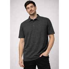 All In Motion Men s Black Striped Polo Shirt Size Medium