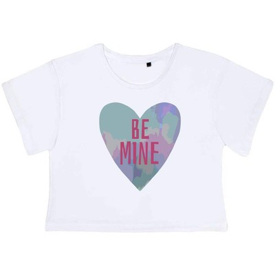 ''Be Mine'' Damen Baumwolle Crop Tops (CO051937)