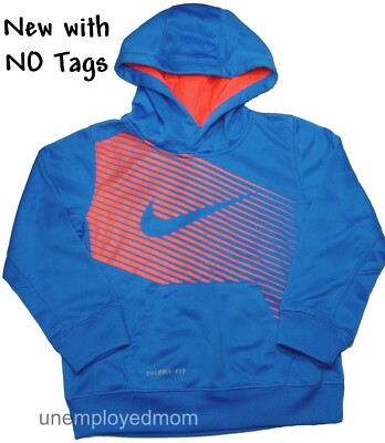 Boys Nike Hoodie Swoosh Jacket Sports Athletic Wear Children