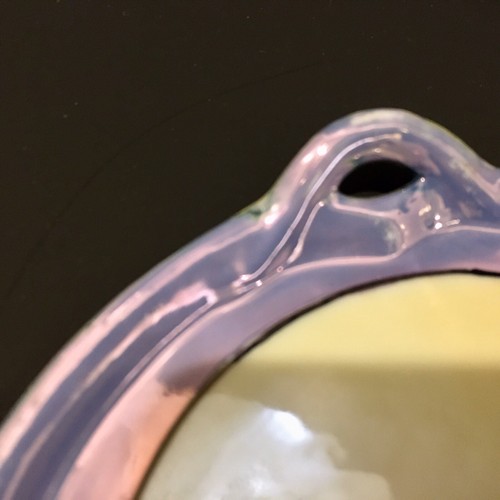 Vintage Glanzgeschirr Geschirr & passende Teetasse handbemalt Japan Elite lila gelb - Bild 9 von 12