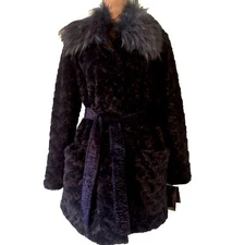 adrienne landau Faux Fur Blue Dreamworld Trolls Large Coat