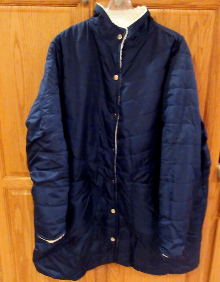 WOMAN WITHIN~REVERSIBLE PUFFER COAT~NWT size 1X 2X 3X~Jacket~Fleece - Image 4 of 4