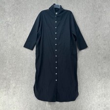 Tkees Women Poplin Shirt Dress Size 0 (0-2 US) S Midi Blue Stretch