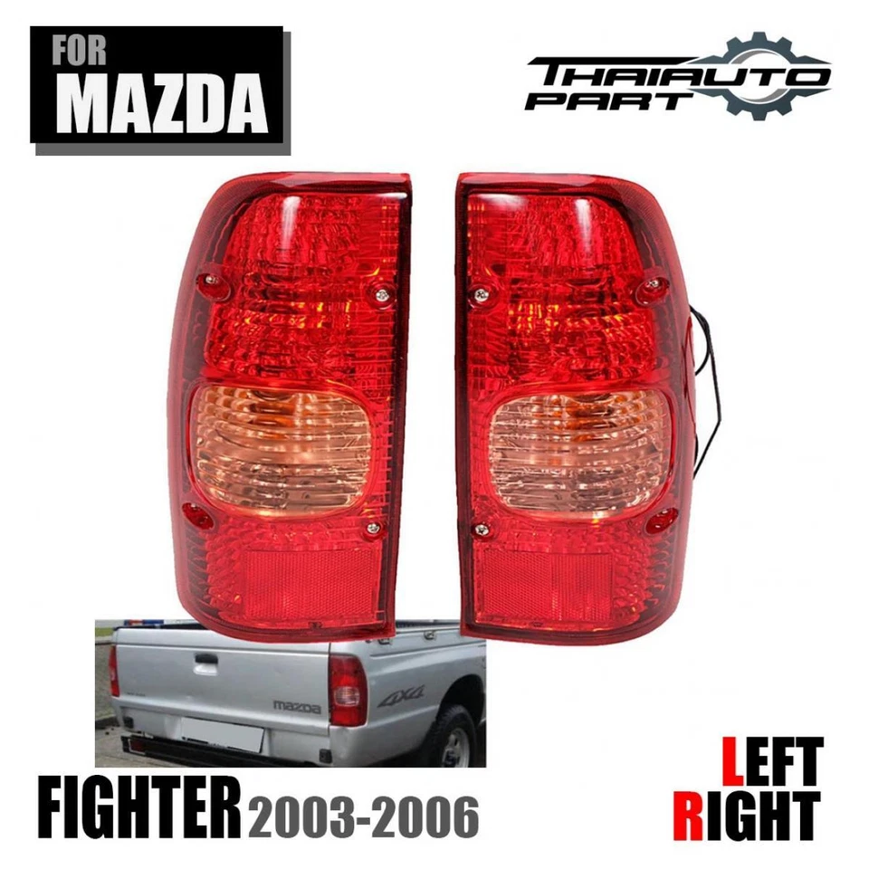 Par de luces traseras LR con bombillas Fit Mazda B2500 Fighter Bravo 2003-2006 Foto 3 de 4