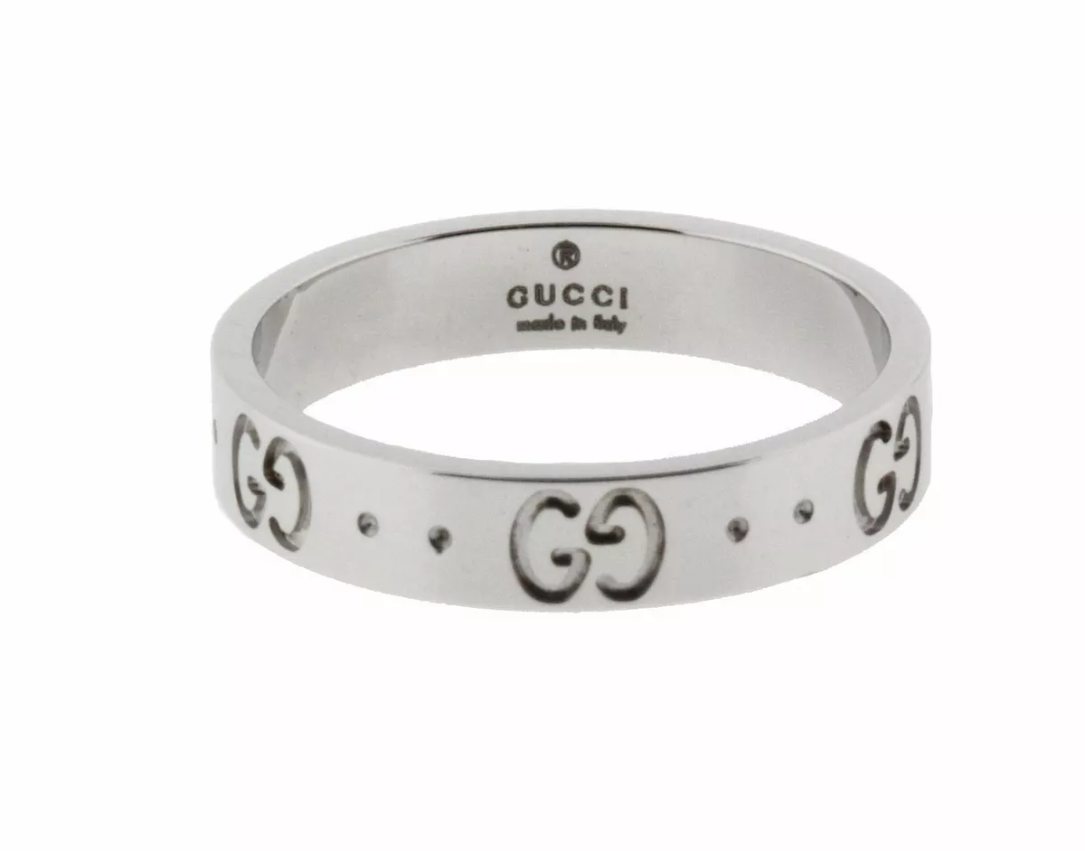 Gucci icon thin band clearance in white gold