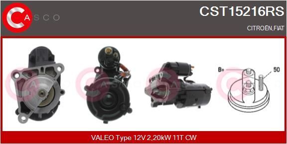 Démarreur pour Citroën ZX 1.9 TD et Xantia Diesel pièce de rechange moteur