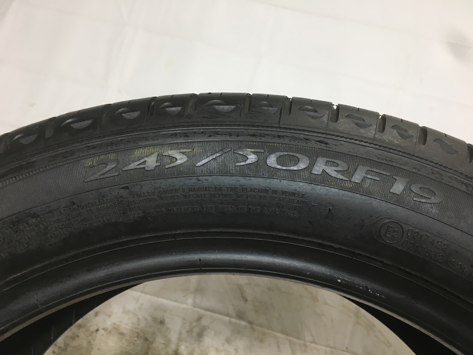 [1] Michelin Primacy MXM4 ZP Run Flat P245/50RF19 245 50 19 Tire 8.08.