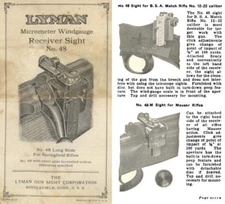 Lyman No. 48 Sight Manual
