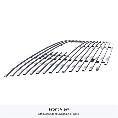 APS Stainless Steel Billet Grille For 2010-2015 GMC Terrain - Main Upper, Chrome Polished (Logo Show, No Emblem) - View #5