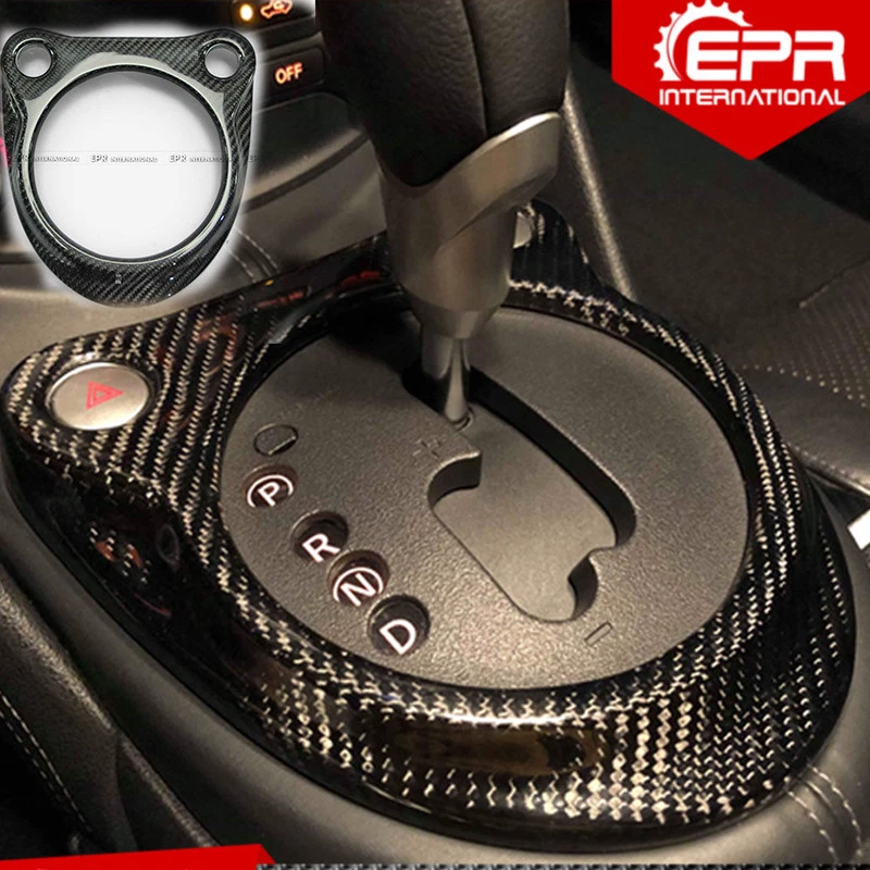 Cubierta de varilla de ajuste envolvente de engranaje interior automático de carbono para Nissan Fairlady 370Z Z34 Foto 2 de 4
