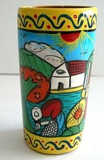 Vaso Mexicano Tequilero Cozumel México Cerámica Usado en Excelente Condición B