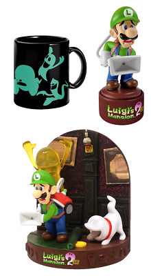 Luigi's Mansion 2 Spooky Survival Kit Bundle NO GAME Diorama/Wobbly Figurine/Mug