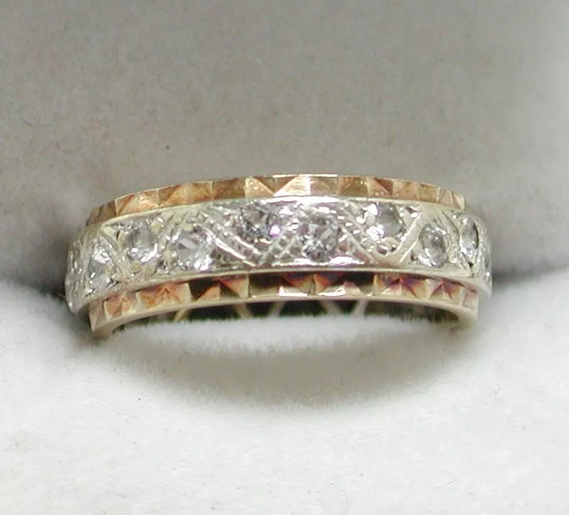 Spinel eternity shop ring