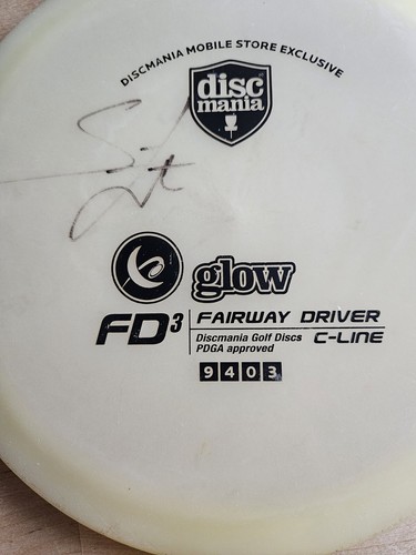 Used SUPER RARE Discmania Glow C-Line FD3 INNOVA MADE Faded Ink SIMON SIG 175gš„ - Picture 8 of 9