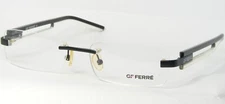GF FERRE FF17601 MATT BLACK EYEGLASSES GLASSES RIMLESS FF176 53-16-135mm