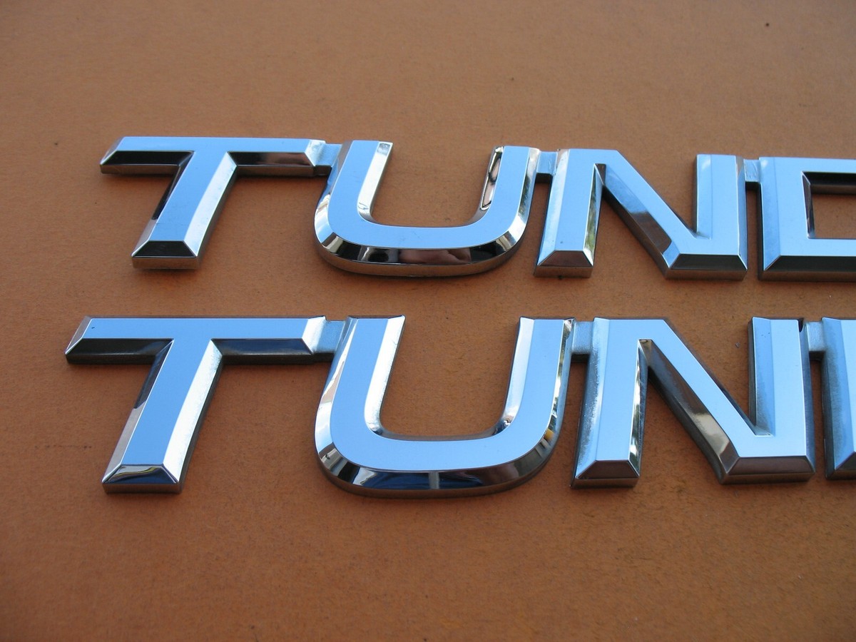 TOYOTA TUNDRA CHROME EMBLEM LOGO BADGE SIGN SYMBOL USED A28739 | eBay