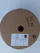 1000 FT Spool of RG-316   50 Ohm High Temperature Coaxial Cable