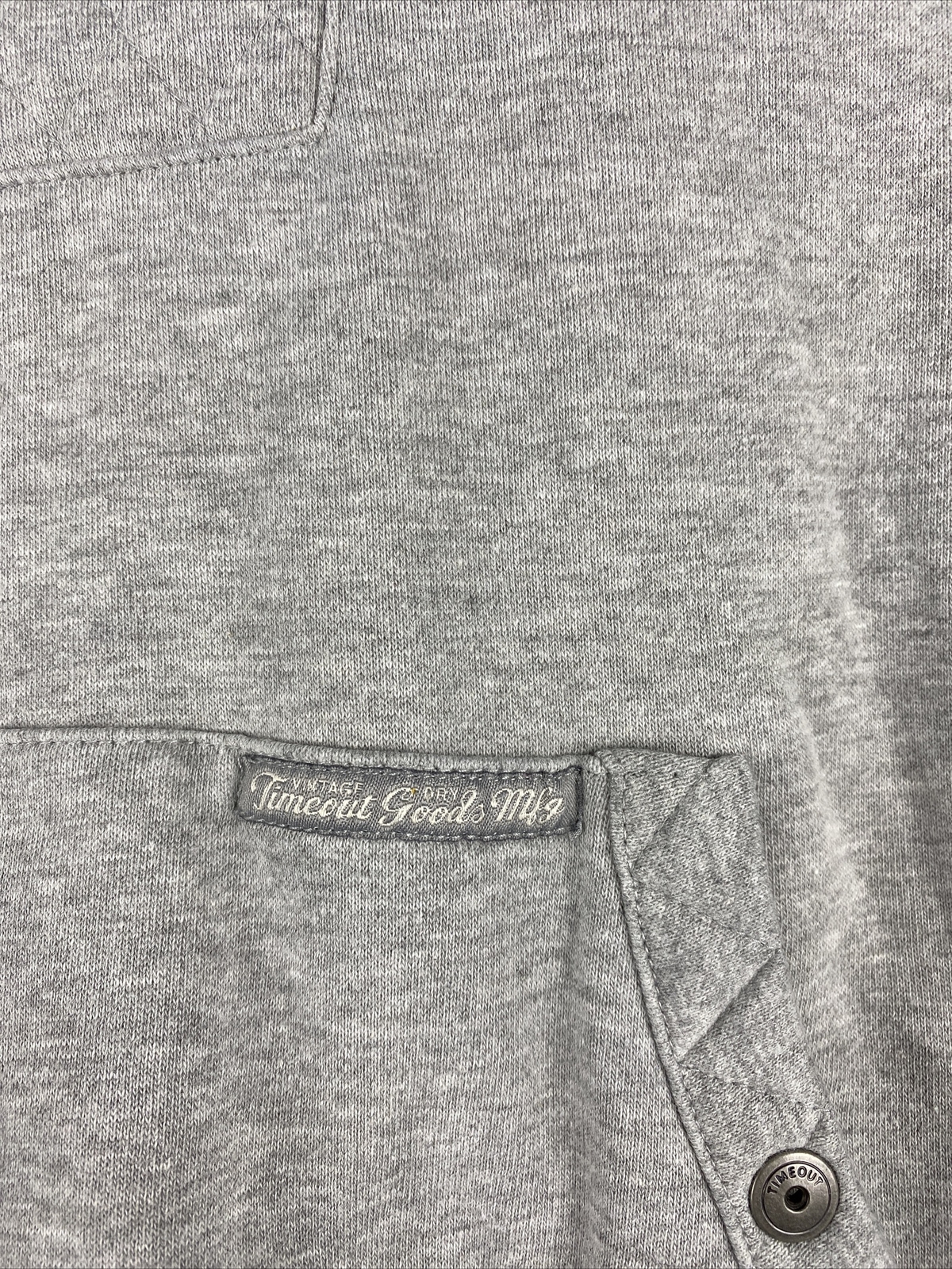 Timeout Mens Medium Gray Pullover Hooded Hoodie L… - image 3