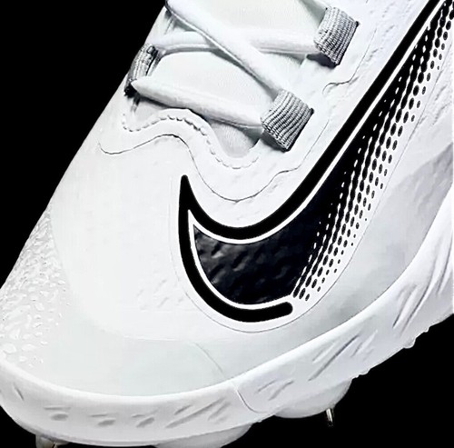 🙂NIKE Alpha Huarache Elite 4 bianco medio ️ Scarpe da baseball da uomo 7,5 - Foto 3 di 11